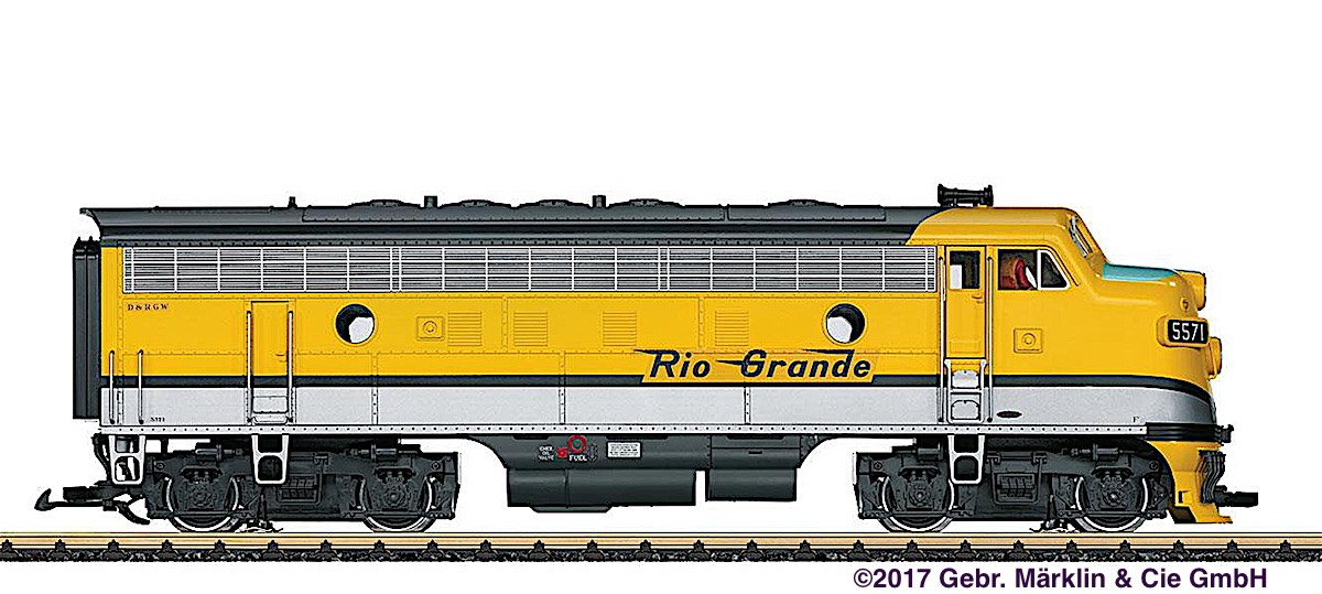 D&RGW F7A Diesellok (Diesel locomotive) 5571