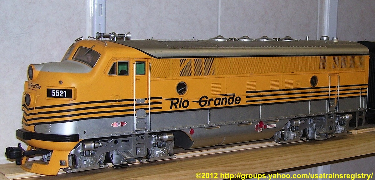 Rio Grande F3A EMD Diesellok (Diesel locomotive) 5521