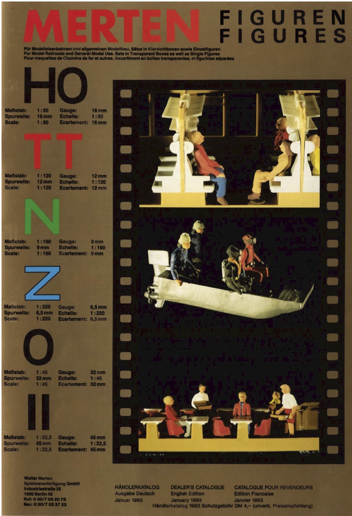 Merten Figuren Katalog (Catalogue) 1993 - Deutsch, English, Français