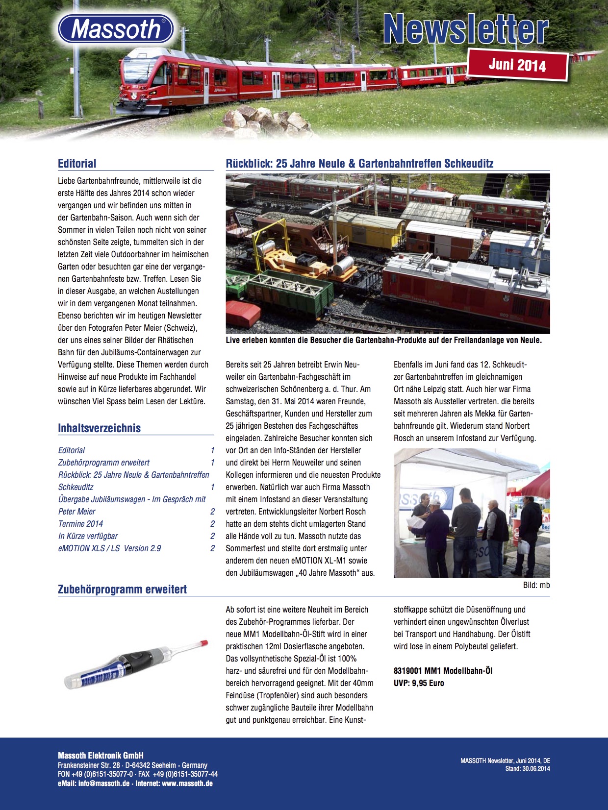 Massoth Newsletter - 2014-06 Juni (Deutsch)