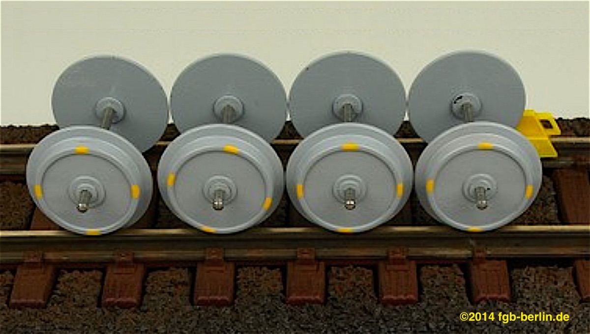 FGB RhB Metallachsen, Vollrad, Messing (Metal wheels, solid, brass) 31 mm