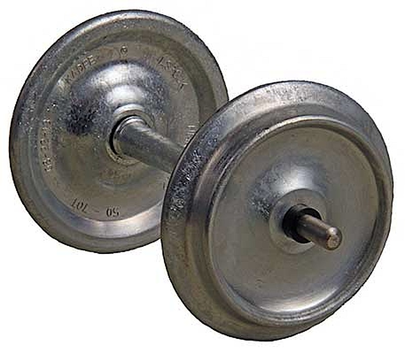 Kadee Metallachsen, ungefärbt (Metal wheels, uncoloured), 29 mm