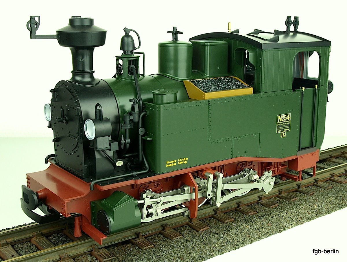 Sächsische Dampflokomotive, linke Seite (Saxon steam locomotive, left side)  I K 54