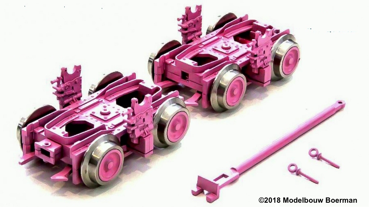 HSB Rollbock Set, rosa (Carrier Truck Set, pink)