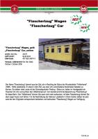 LGB Infoblatt (Information flyer) 2006 - Item 34074 "Flascherlzug" Wagen, gelb (Car, yellow)